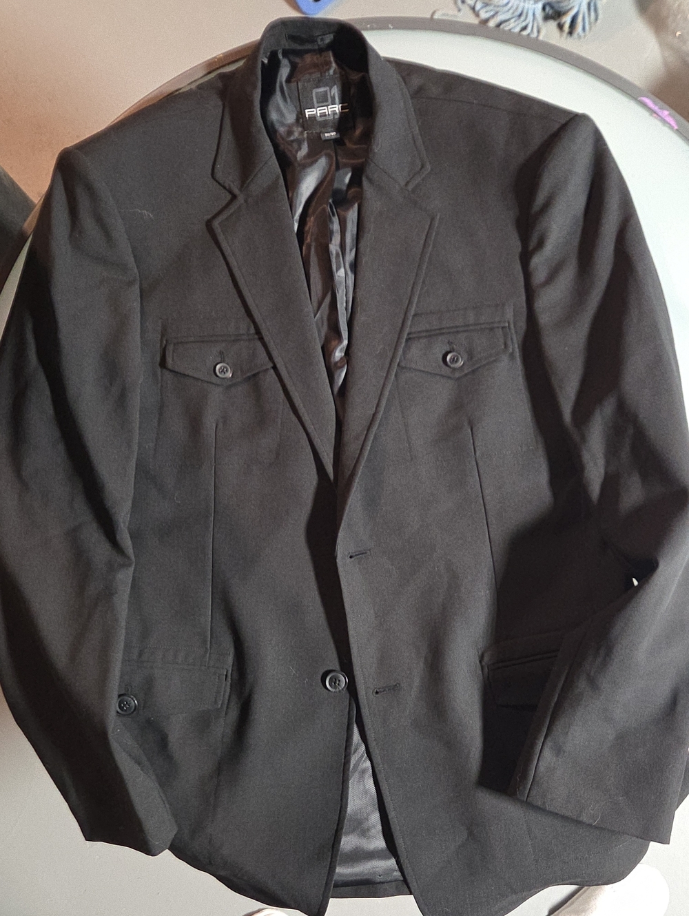 Black Men's Sport Coat - Tailored Two-Button Blazer
